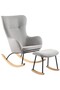 - Comfortable Nursing Rocking Chair With Footrest - Light Grey - 2
