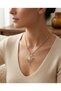 Kbc Gold Pearl Detailed Half Sun Figured Chain Necklace