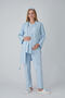 Guipure Lace Detailed V-Neck Buttoned Maternity Pajama Set with Maternity Dress, Set of 3 - 2