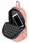 Ultra Luxury Unisex Crinkle Fabric High School, Middle School Backpack with Double Compartment Pen Holder and Keychain - 7