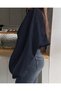 Women's V Detailed Wide Collar Balloon Sleeve Sweatshirt - 5