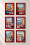 6 Piece Set of Paintings Framed Italy from the Window Italy Posters for Living Room Kitchen Gallery Wall Sixit03