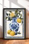 6 Piece Tile Patterned Mediterranean Framed Painting Set Italy Posters Wall Decor Sixmx41 - 2