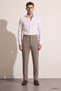 Relaxed Fit (No Pile) Beige Striped Jogger Pants - 4