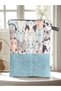 Home Zippered, Waterproof Lined, Fiber-Protected Book Cover (Blue Cat)