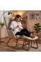 - Comfortable Nursing Rocking Chair With Footrest - Light Grey - 7