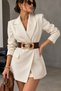 Women's Gold Buckle Wide Elastic Belt – Flexible Belt – Dress and Jacket Belt - 4