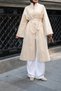 Chinese Knotted Oversize Long Tunic with Pockets - 61615 - Stone
