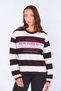 Women's Burgundy Crew Neck Newyork City Written Sweatshirt - 2