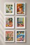 6 Piece Coffee and Cookie Break Framed Painting Set Italy Posters Wall Decor Sixit38