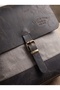 Genuine Leather Waxed Canvas Unisex Postman Shoulder Bag – Daily Use Office Tablet Waterproof – 7197 - 6