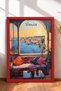 6 Piece Portofino to Napoli Framed Painting Set Italy Posters Wall Decor Sixmx25 - 5