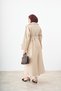 Women's Double Pocket Tie-Down Coat Cream - 4