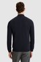 Men's Navy Blue Stand Collar Zippered Slim Fit 100% Cotton Basic Knitwear Cardigan 50328871-Vr033 - 5