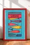 6 Piece Seafood Table Framed Painting Set Italy Posters Wall Decor Sixit36 - 3