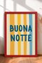 6 Piece Striped Italian Sayings Framed Painting Set Italy Posters Wall Decor Sixit28 - 3