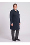 Women's Plus Size Embroidered Buttoned Long Steel Knitted Cap Cardigan Navy Blue - 3