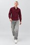 Men's Classic Collar Casual Burgundy Shirt - 4