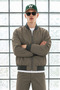 Men's Zippered Bomber Seasonal Khaki Raincoat - 6