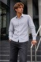 Men's Classic Collar Gray Premium Shirt