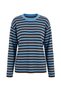 Blue and Coffee-Striped Liya Knit Sweater with Lycra - 2