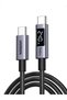 كابل USB C بقوة 240 واط مع شاشة رقمية للشحن السريع، طول 1 متر، جديد