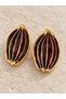Larin Brown Gold Detailed Earrings - 3
