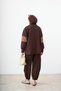 Women's Scuba Leather Detail Tracksuit Set Brown - 5