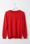Red Round Neck Long Sleeve Stoned Slit Casual Knit Sweater 60 58 - 2