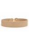 Double Round Metal Buckle Women's Wide Elastic Corset Belt Stylish Belt for Dress and Jacket - 4