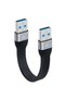 كابل USB قصير 5.3 بوصة، كابل شحن سريع من USB A إلى USB A بقوة 60 واط، يدعم مزامنة البيانات بسرعة 10 جيجابت في الثانية، شحن سريع 3 أمبير.