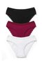 Women's 3-Piece Cotton Panties Camisole Lace Brazilian Flexible and Comfortable (4223-3)