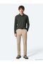 Khaki Plain Polo Collar 100% Cotton T-Shirt - 3