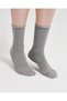 3-Pack Roll Top Elasticless Women's Gray Bamboo Socks, 36-40 - 3