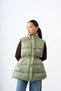Women's Adjustable Waist Shiny Vest Water Green