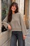 Women's Bat Sleeve Cutout Knitwear Sweater - 5