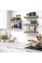 16 Inch Floating Wall Shelves (5-Pack, Gray) - 5
