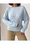 Women's 100% Cotton Boat Neck Batwing Sleeve Long Sleeve Gathered Blouse - 3