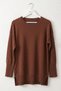 Light Brown Round Neck Glittery Slit Casual Long Back Oversize Knitwear Sweater 75 68 - 2