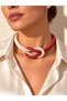 Chery Duo Cream–Tile Weave Choker Necklace - 2