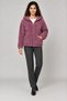 Women's Plum Oversize Hooded Plush Sweatshirt with Pockets - 4