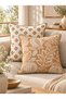 Set of 2 Decorative Cushion Covers with Piping and Digital Print 43X43 cm - Vintage Saffron - 7