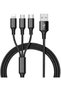 ECVV Multi Charging Cable, 3 in 1 Charging Cable Nylon Braided Multi Charger Cable Fast Charging Cor