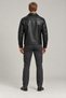 Men's Black Fur Comfortable Fit Leather Jacket - 5