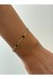 Special Series Burgundy Clover Motif Mini Size Gold Color Bracelet - 3