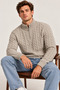 Men's Half-Zipper Hair Knit Sweater - 2