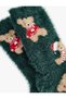 Teddy Bear Patterned Fuzzy Socks - 3