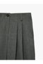 Pleated Wide-Leg Fabric Trousers with Adjustable Cuffs, Buttons, and Loose Fit with Pockets - 7