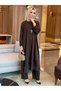 Seasonal Crystal Knitted Fabric and Chiffon Detailed Yüsra Set