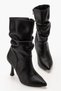 Women's Bellows High Thin Heeled Zippered Comfort Boots - 3